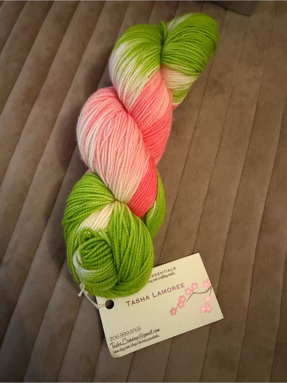 Tasha Lamoree Women's Pink & Green premium yarn